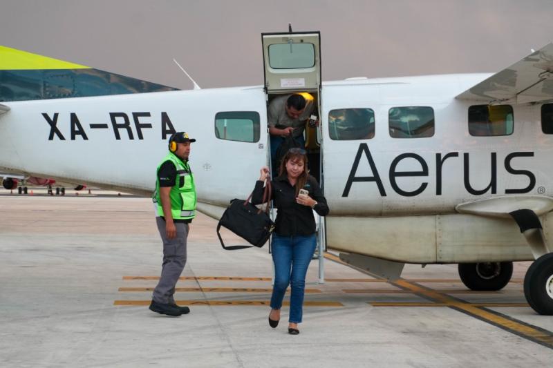 Retoma operaciones vuelo Villahermosa–Mérida de Aerus
