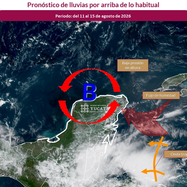 Procivy llama a tomar precauciones por lluvias vespertinas esta semana en Yucatán
