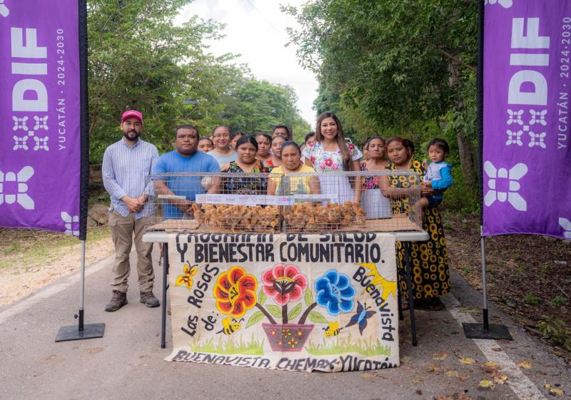 DIF Yucatán impulsa seguridad alimentaria de familias de Chemax