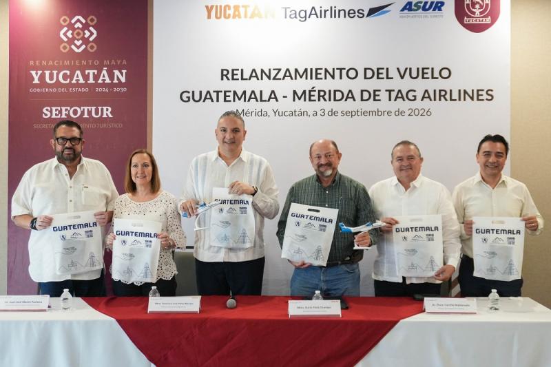 Incrementa Yucatán su conectividad internacional con relanzamiento del vuelo Guatemala-Mérida
