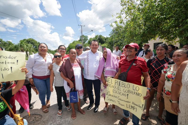 Invierte Renacimiento Maya más de 22 mdp en carretera Sahcabá-Huhí que beneficia a más de 13 mil habitantes