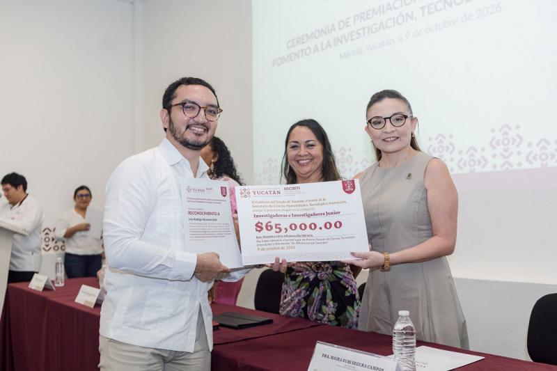Yucatán reconoce talento científico con premios por 232 mil pesos