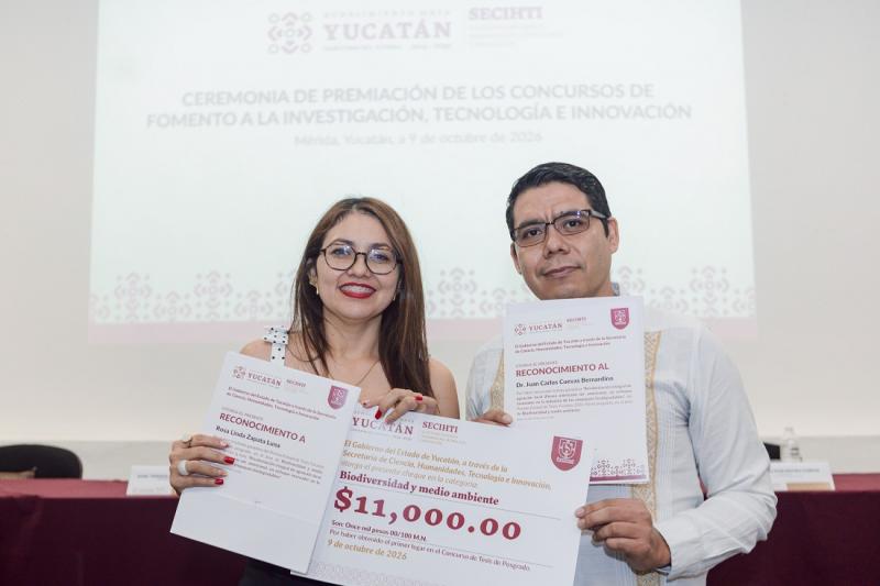 Yucatán reconoce talento científico con premios por 232 mil pesos