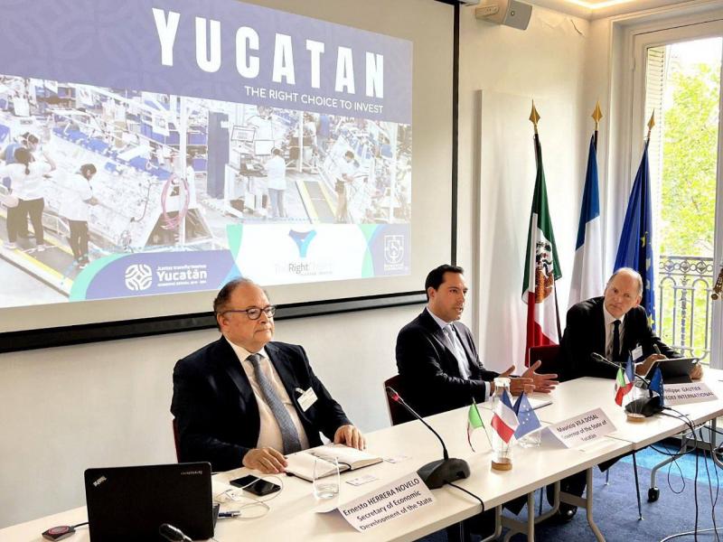 El Gobernador Mauricio Vila Dosal promociona Yucatán ante empresarios franceses para atraer inversiones y generar empleos para los yucatecos