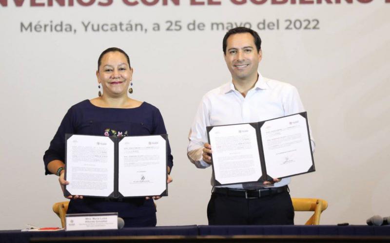 Gobernador Mauricio Vila Dosal y la titular de la Semarnat, María Luisa Albores González, refrendan colaboración para la preservación del medio ambiente en Yucatán