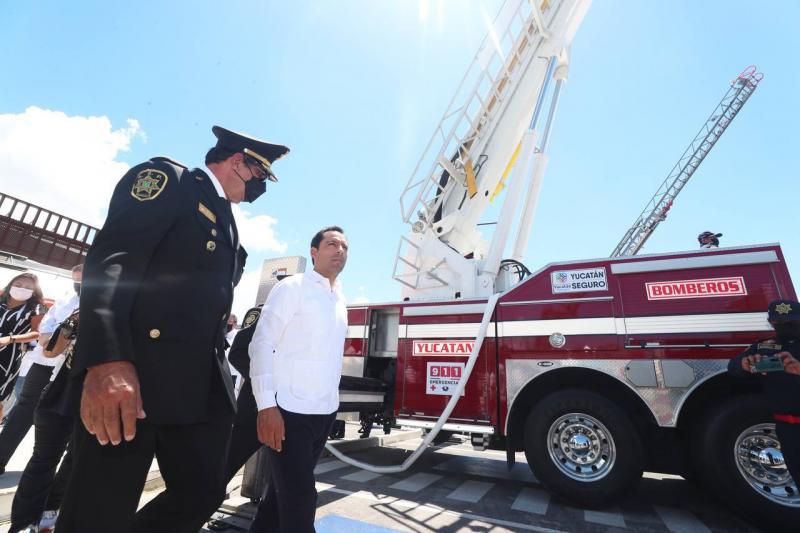 Con nuevas unidades y equipamiento, se fortalece labor y seguridad de bomberos de la SSP en Yucatán