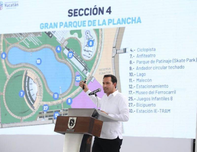 Ponen en marcha el Gobernador Mauricio Vila Dosal y el titular de la Sedena, Luis Cresencio Sandoval González, el proyecto del Gran Parque La Plancha