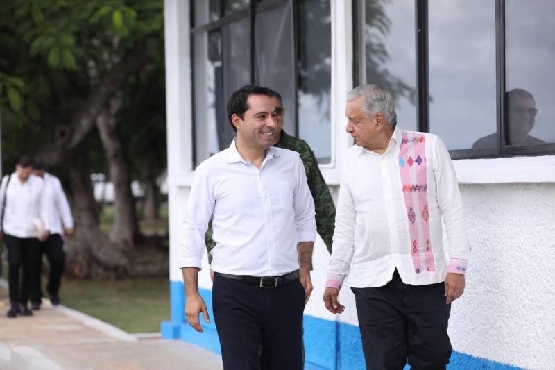 El Gobernador Mauricio Vila Dosal y el Presidente Andrés Manuel López Obrador refrendan colaboración, para continuar promoviendo el desarrollo de Yucatán y al sureste del país