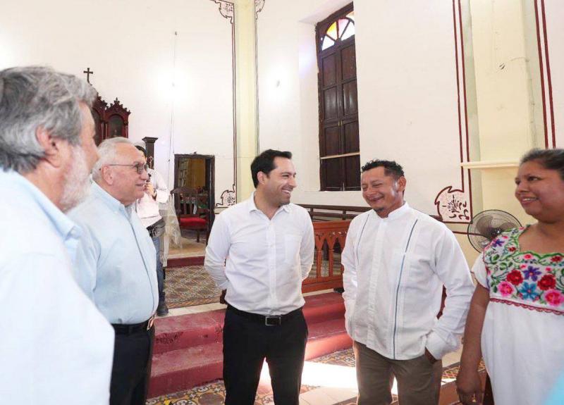 Habitantes de la comisaría de Xcunyá en Mérida, cuentan con un espacio mejorado y más seguro con la rehabilitación de la iglesia de San Juan Bautista