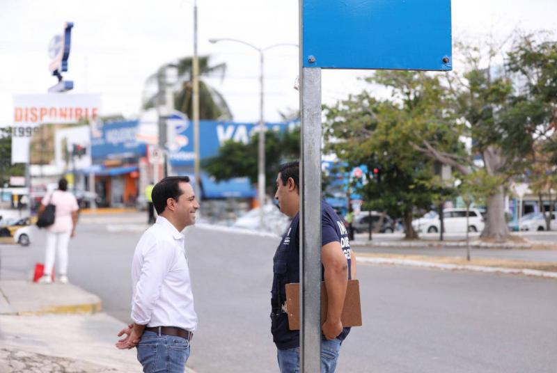 El Gobernador Mauricio Vila Dosal supervisa operación de los nuevos autobuses de la ruta Circuito Metropolitano del Sistema de transporte "Va y ven"