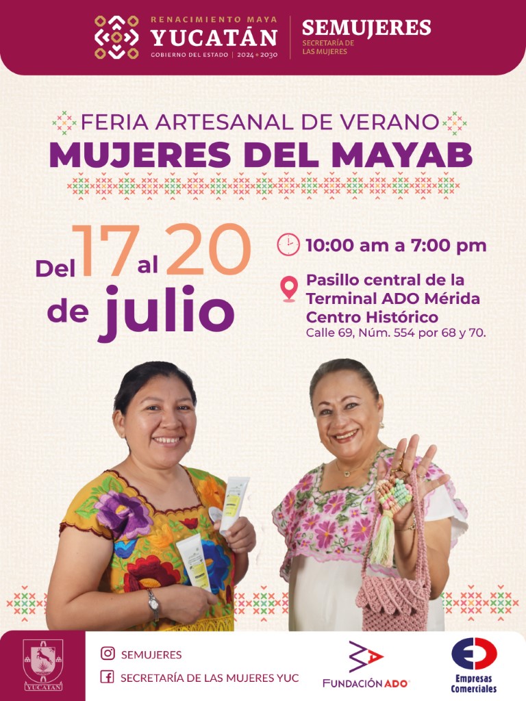 Artesanas del Mayab expondrán su talento en Feria de Verano en la Terminal ADO