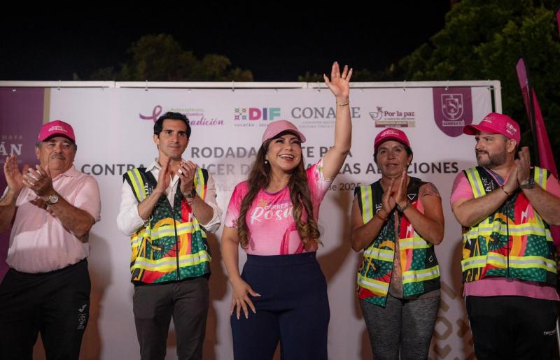 En Yucatán pedalean contra el cáncer de mama y las adicciones