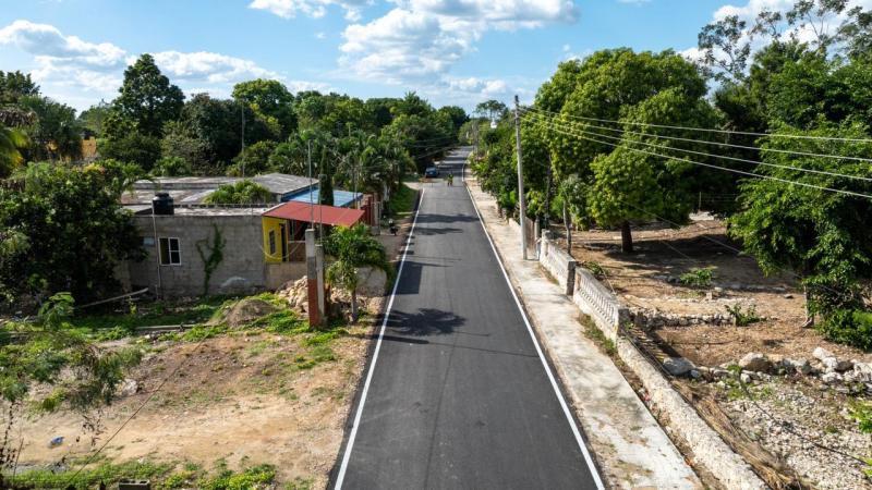 Plan Bienestar Yucatán transforma calles en Muxupip