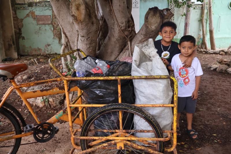 Transforman residuos en bienestar familiar con el Mercado Circular "K’íiwik" en Sotuta de Peón