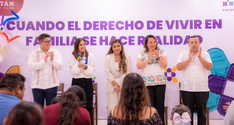 Siete niñas, niños y adolescentes recuperan su derecho a crecer en familia en Yucatán