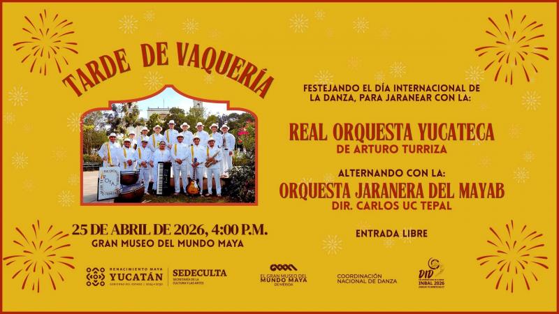 Invitan a vivir una Tarde de Vaquería en el Gran Museo del Mundo Maya