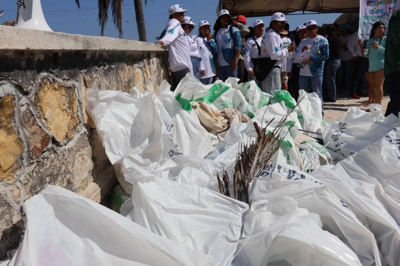 Sanean Playa Cerditos como parte del programa de limpieza costera