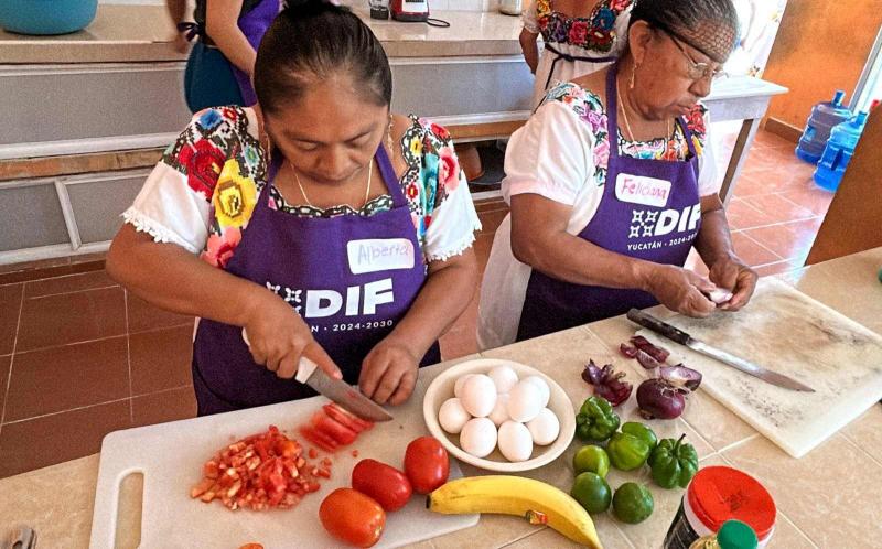 Promueve DIF Yucatán educación alimentaria en Espacios de Alimentación, Encuentro y Desarrollo