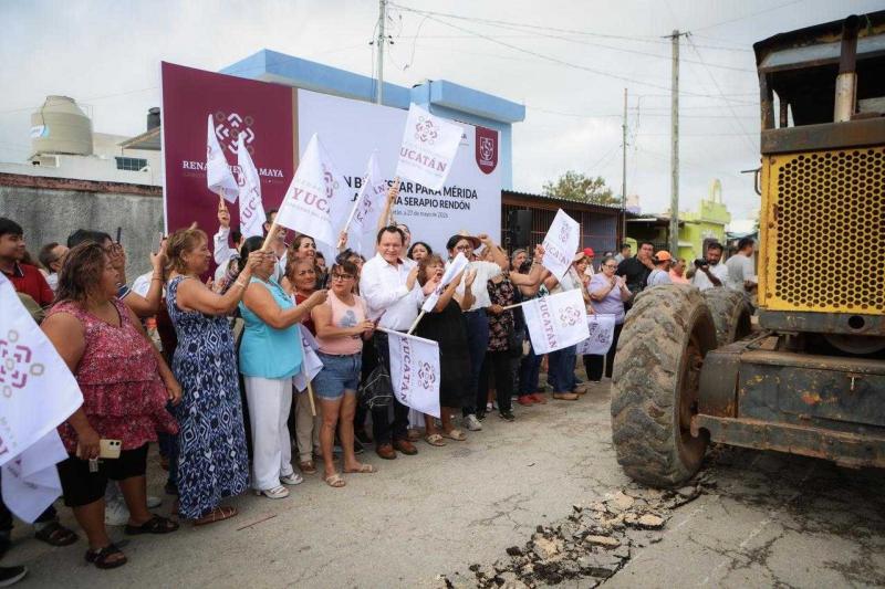 Gobernador Joaquín Díaz Mena pone fin a 40 años de rezago en calles de la Serapio Rendón
