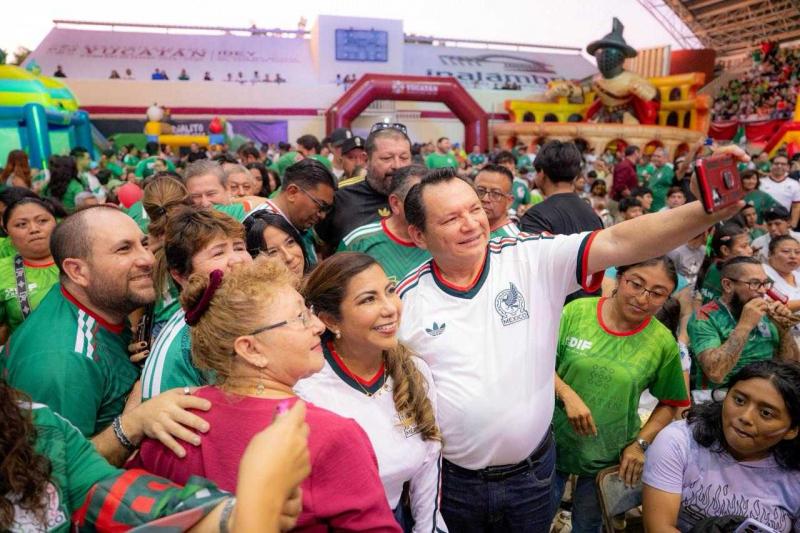 Más de 12 mil personas vibran con triunfo de México en Zonas Fan Yucatán