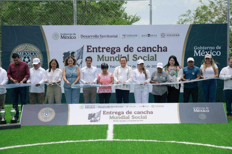 Renacimiento Maya acerca espacios deportivos a colonias con canchas del Mundial Social 2026