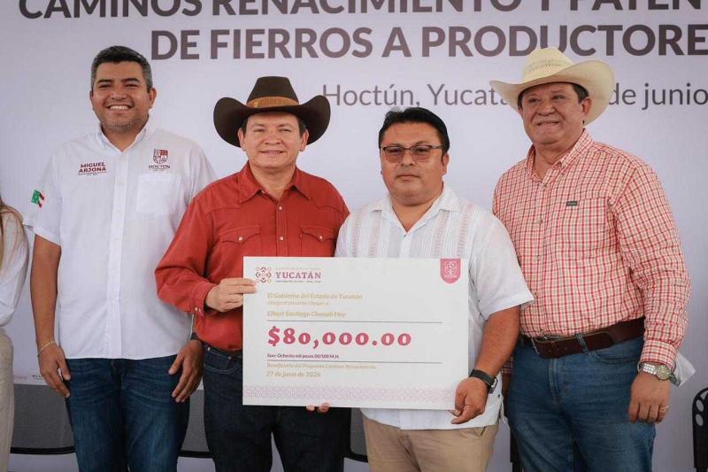 Renacimiento Maya cumple al campo yucateco con 116 mdp en ganadería, apicultura y caminos rurales