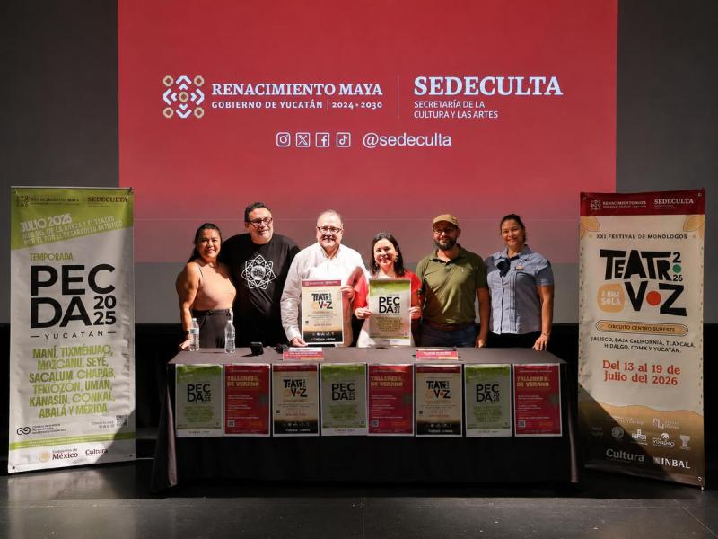 Amplían oferta cultural para las vacaciones de verano con el Festival de Monólogos y la Temporada Pecda 2025