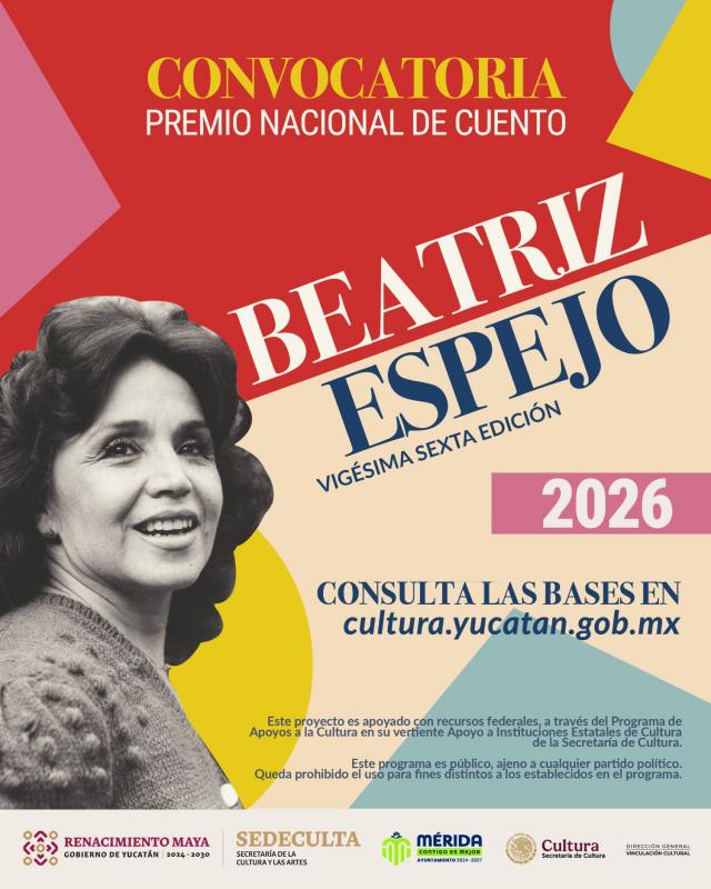 Abren convocatoria del Premio Nacional de Cuento Beatriz Espejo 2026