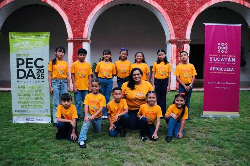 Coros infantiles de Sedeculta llenan Conkal de música durante un recital de la Temporada Pecda