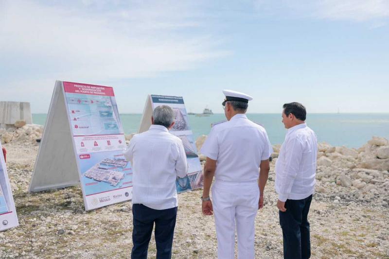 Comienza la construcción de la nueva plataforma del Puerto de Altura de Progreso, la mayor inversión portuaria en la historia de Yucatán