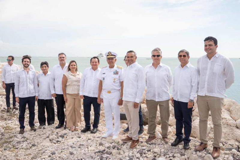 Comienza la construcción de la nueva plataforma del Puerto de Altura de Progreso, la mayor inversión portuaria en la historia de Yucatán