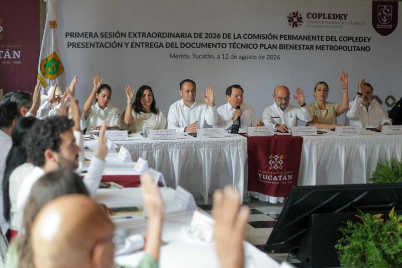 Presenta Gobernador el Plan Bienestar Metropolitano ante el Copledey y solicita el financiamiento para agua, seguridad y vialidades en Mérida