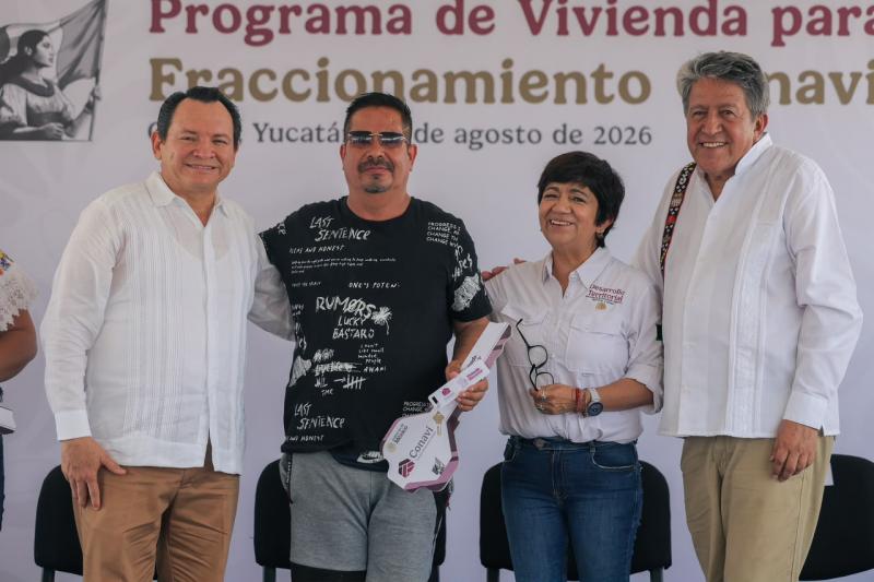 Coordinación con el Gobierno de México impulsa 10 mil viviendas con certeza patrimonial en Yucatán