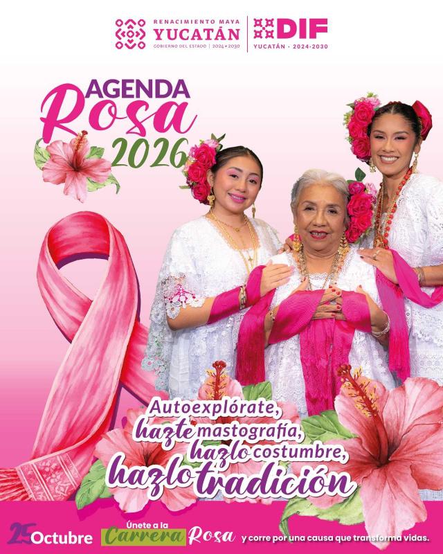 DIF Yucatán presenta Agenda Rosa 2026 para promover la detección oportuna del cáncer de mama en todo el estado