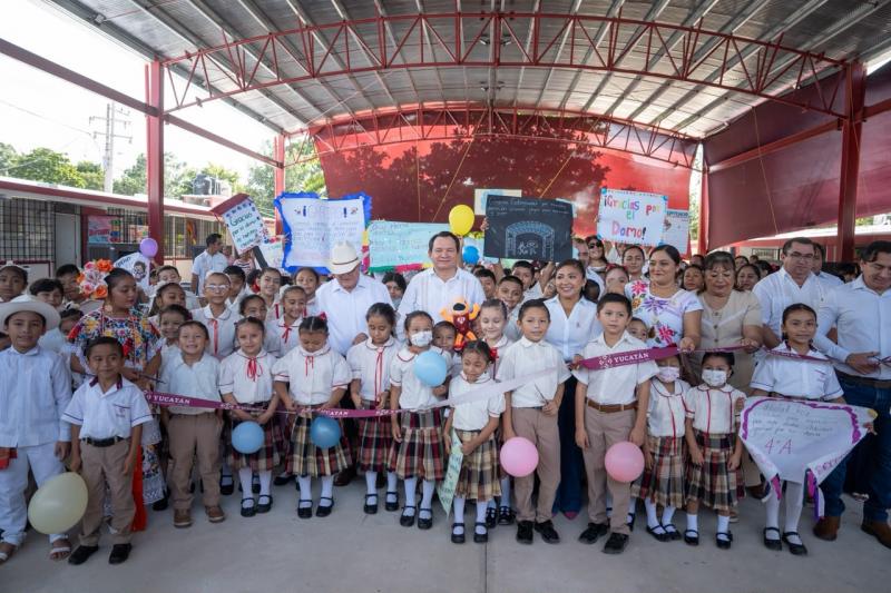 Renacimiento Maya invierte siete millones de pesos en infraestructura educativa digna en Sucilá