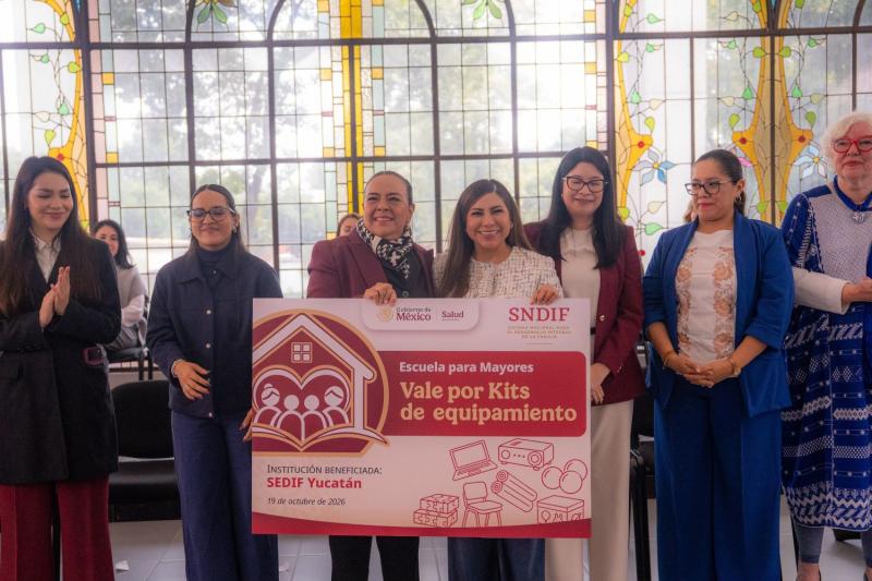DIF Yucatán recibe 52 kits para sus clubes del adulto mayor
