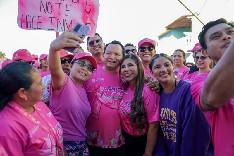 Mastografías y Papanicolaou gratis al terminar la caminata: la Carrera Rosa llega a Telchac Puerto y el 30 de octubre entregarán 92 prótesis mamarias