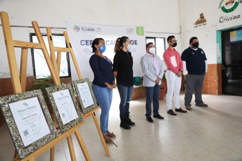 El Cuyo en Tizimín, Sisal en Hunucmá, Las Coloradas "Cancunito" y Rio Lagartos, en el municipio del mismo nombre, San Felipe, Celestún y Telchac Puerto, recibieron estos certificados.