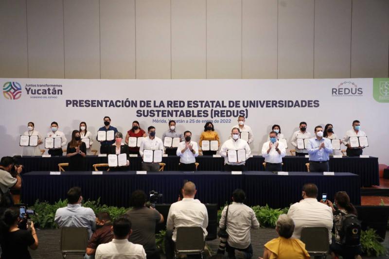 Yucatán redobla esfuerzos con universidades públicas y privadas del estado para establecer la Red Estatal de Universidades Sustentables
