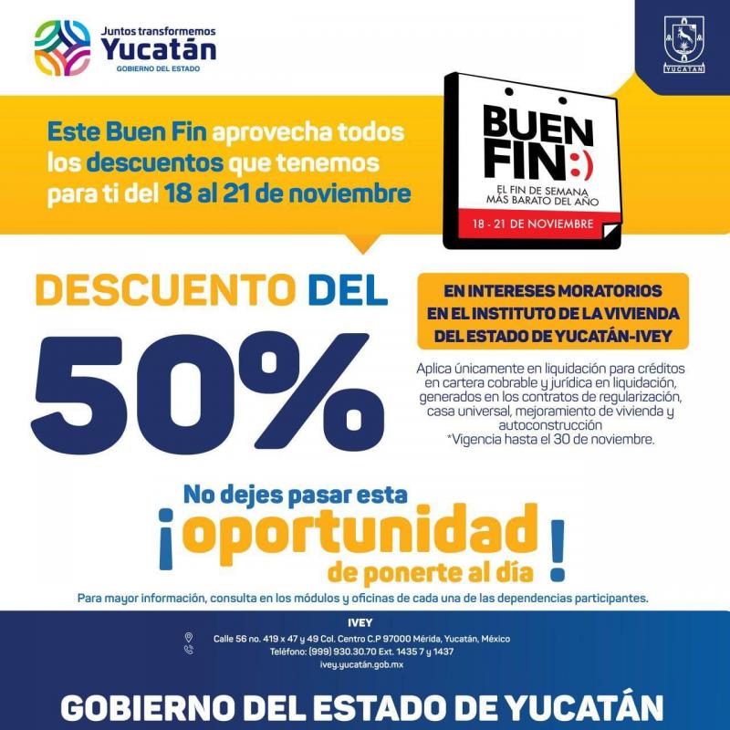 Invita Gobierno del Estado a la población yucateca a aprovechar descuentos por el Buen Fin