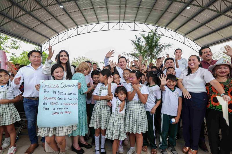 GOBIERNO DEL ESTADO CONSTRUYE LA NUEVA ESCUELA SECUNDARIA FEDERAL NÚMERO 17 "ROGER HERVÉ AGUILAR SALAZAR" EN KANASÍN
