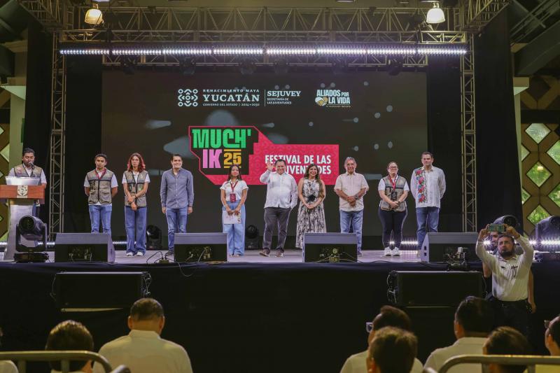 Gobernador Joaquín Díaz Mena inaugura el Much’Ik Festival de las Juventudes