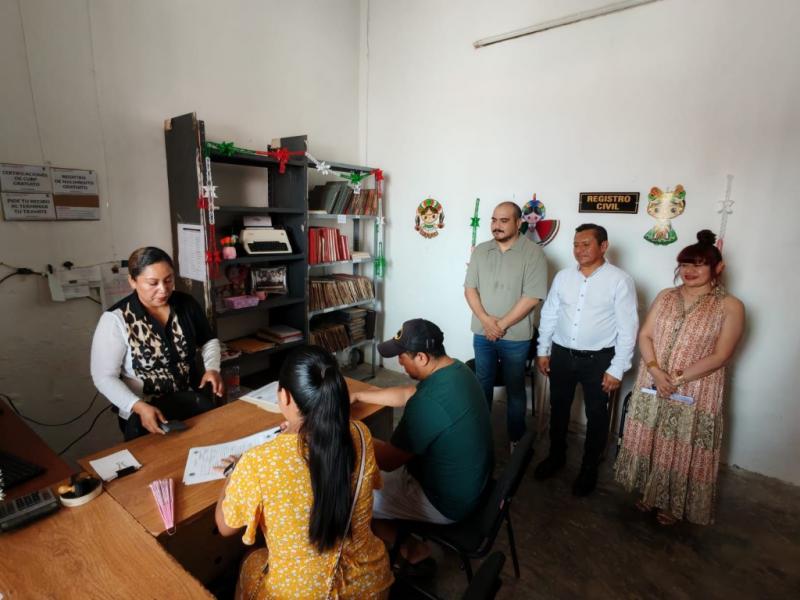 Gobierno del Estado acerca trámites del Registro Civil a Baca