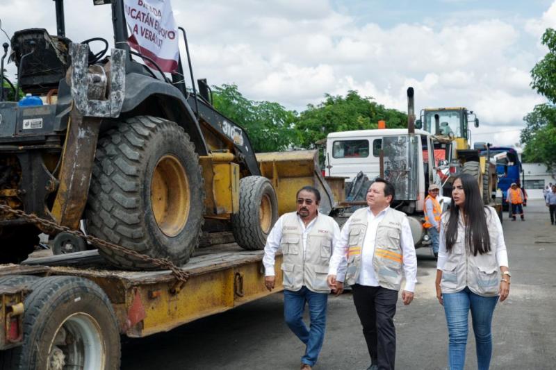 Yucatán envía brigada de apoyo a Veracruz tras inundaciones