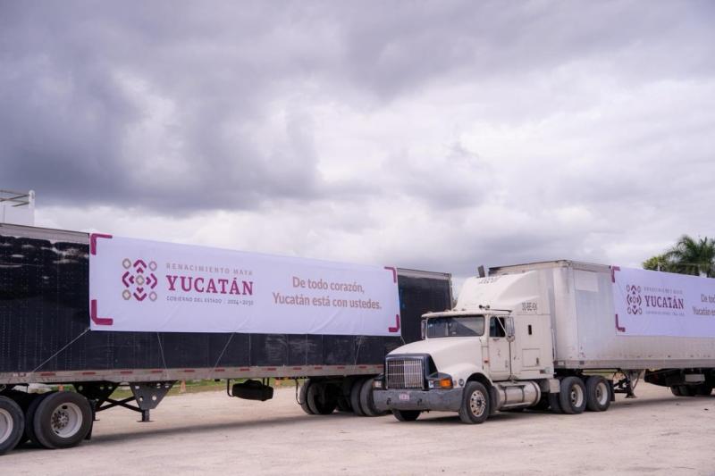 DIF Yucatán coordina nuevo envío de más de 20 toneladas de ayuda humanitaria a comunidades afectadas