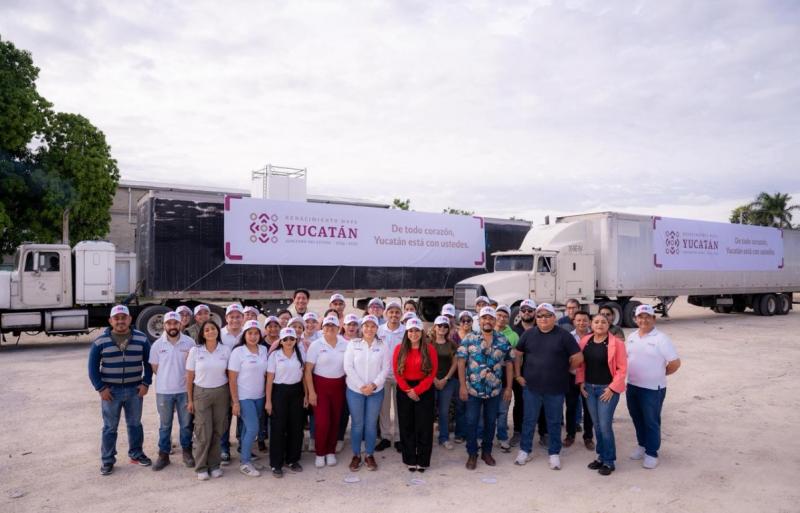 DIF Yucatán coordina nuevo envío de más de 20 toneladas de ayuda humanitaria a comunidades afectadas