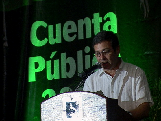 Ing. Alberto Reyes Carrillo, Secretario de Planeación y Presupuesto, en momentos de su exposición.