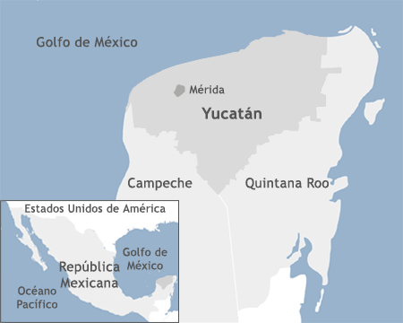 Ubicación del Estado de Yucatán